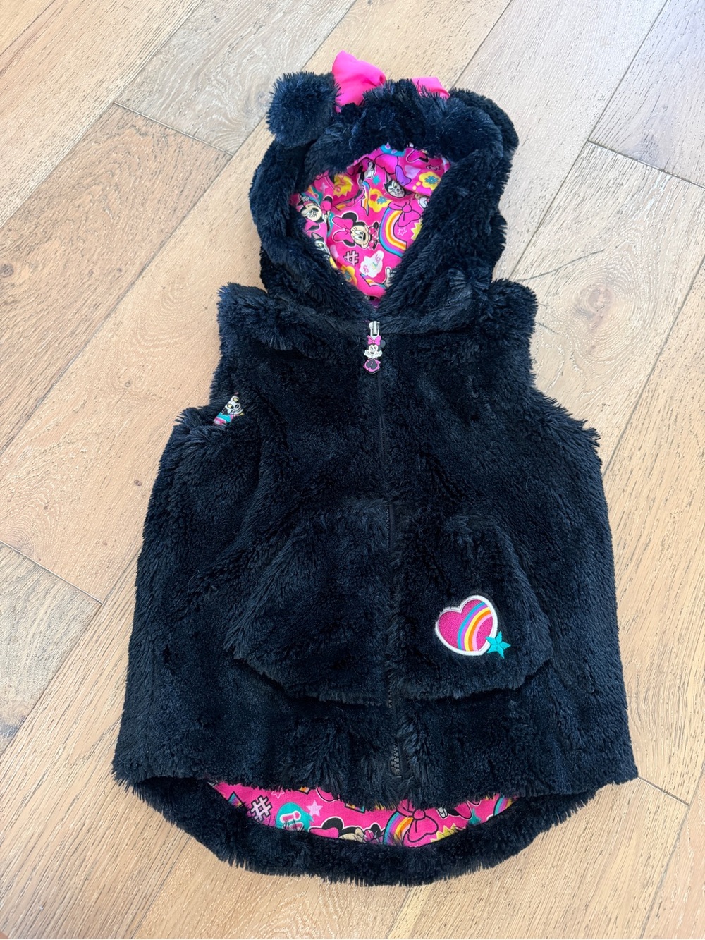 Minnie Mouse Girls Sleeveless Hoodie